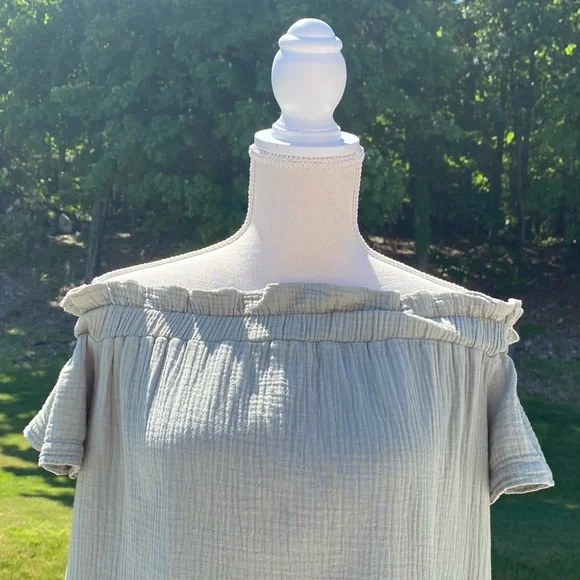 NWOT Anthro Maella Off-The-Shoulder Tunic Dress with Side Pockets, Small - Picture 10 of 16